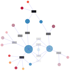 Exploring collaboration networks modelled as bigraph